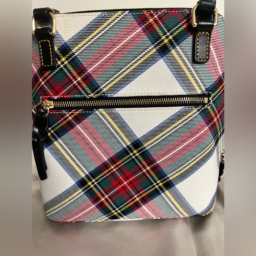 Dooney & Bourke Crossbody White Tartan. EUC - Picture 4 of 8